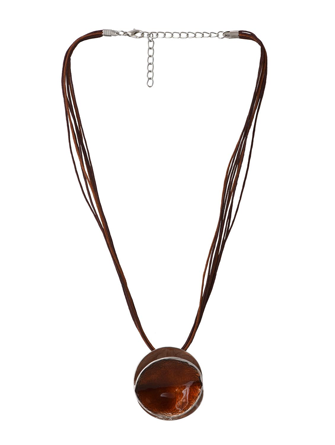 brown metal short necklace - 14672246 - Zoom Image - 2