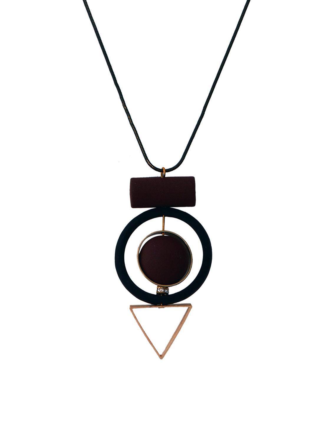 black metal long necklace - 14672249 - Zoom Image - 1