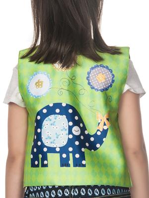 multi colored cotton blend waistcoat - 14674698 - Standard Image - 3