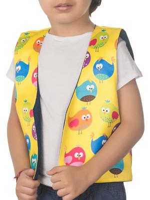 yellow cotton blend waistcoat - 14674701 - Standard Image - 5