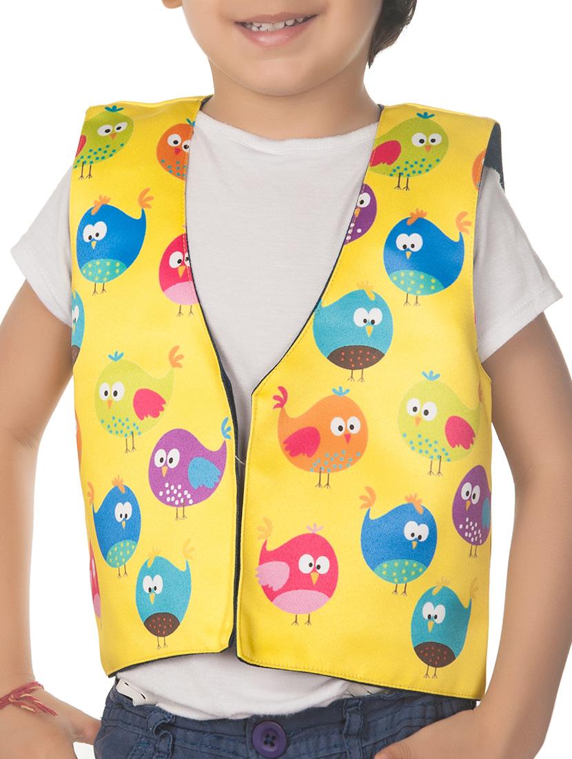yellow cotton blend waistcoat - 14674701 - Zoom Image - 4