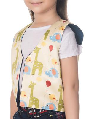 beige cotton blend waistcoat - 14674703 - Standard Image - 2