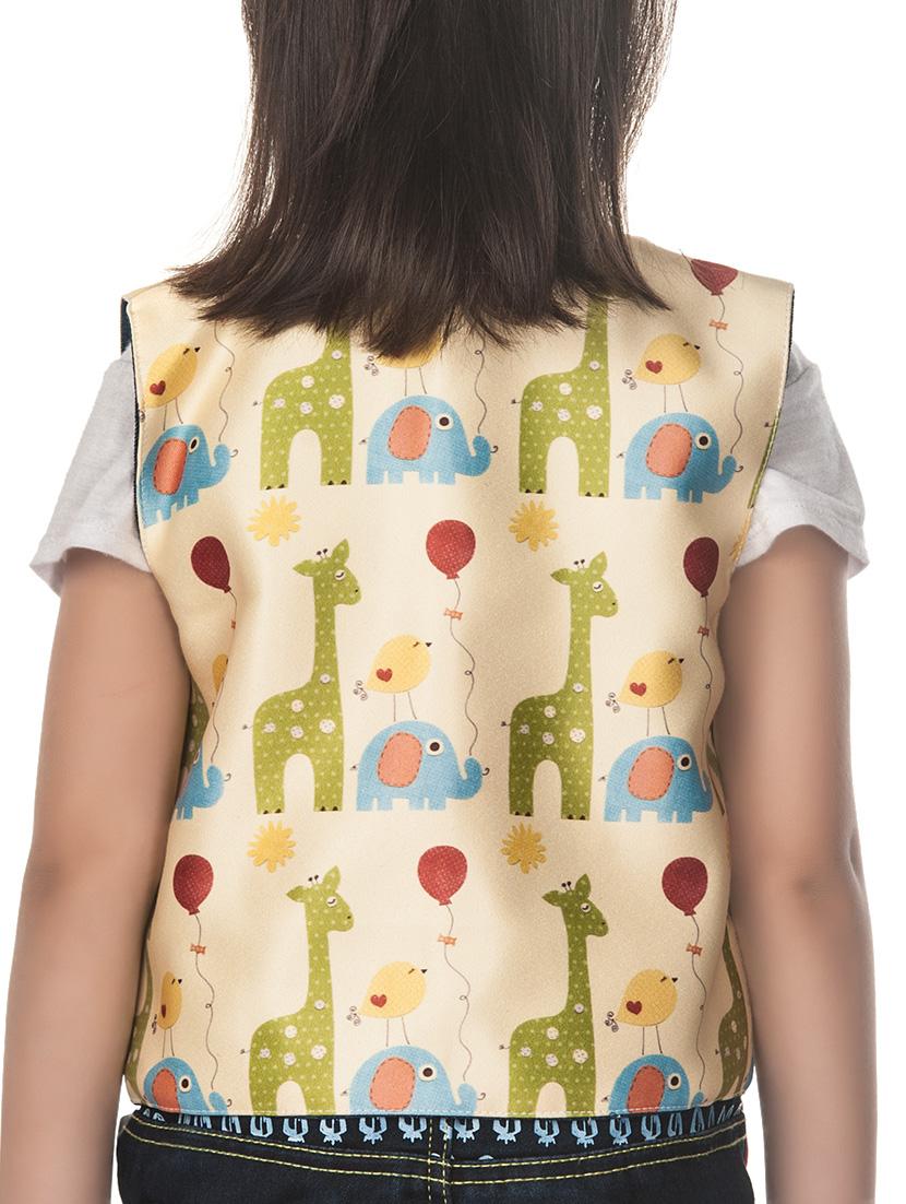 beige cotton blend waistcoat - 14674703 - Zoom Image - 3