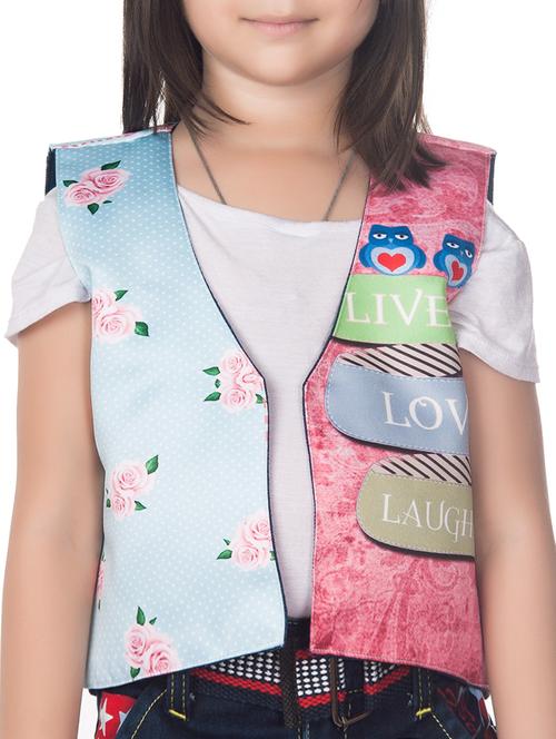 multi colored cotton blend waistcoat - 14674704 - Standard Image - 1