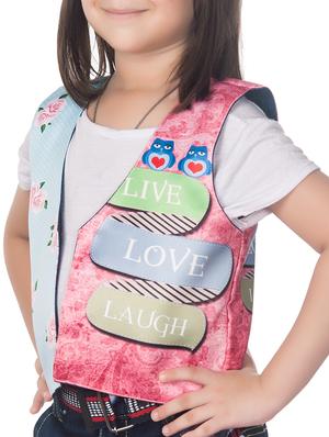 multi colored cotton blend waistcoat - 14674704 - Standard Image - 2