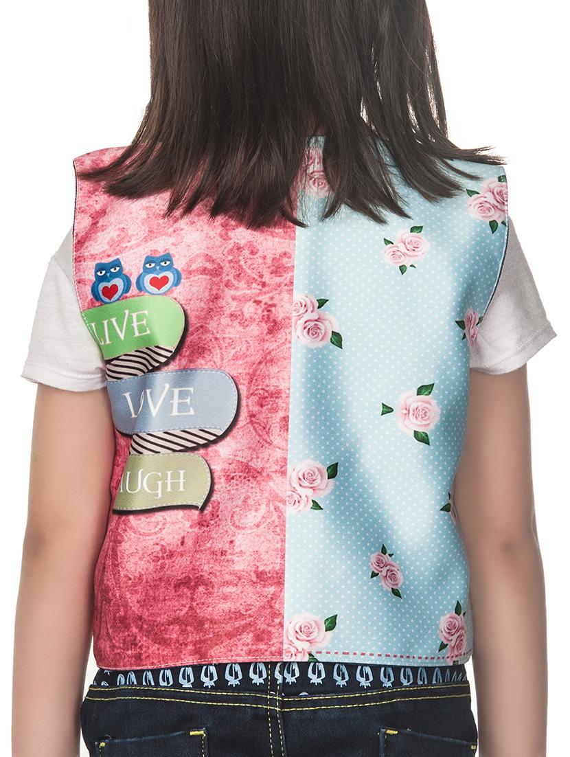 multi colored cotton blend waistcoat - 14674704 - Zoom Image - 3
