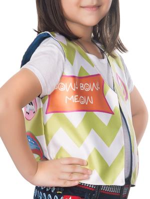 multi colored cotton blend waistcoat - 14674708 - Standard Image - 2