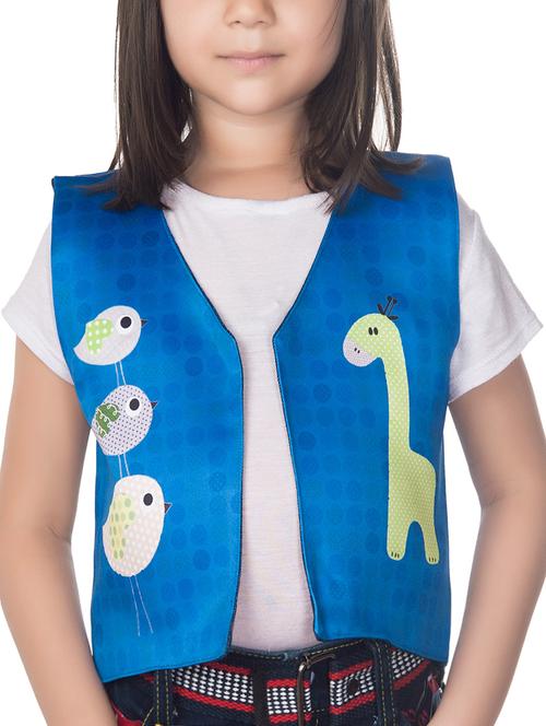 blue cotton blend waistcoat - 14674709 - Standard Image - 1