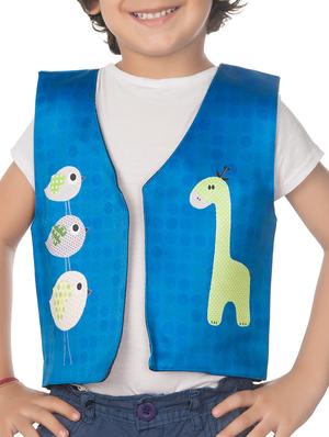 blue cotton blend waistcoat - 14674709 - Standard Image - 4