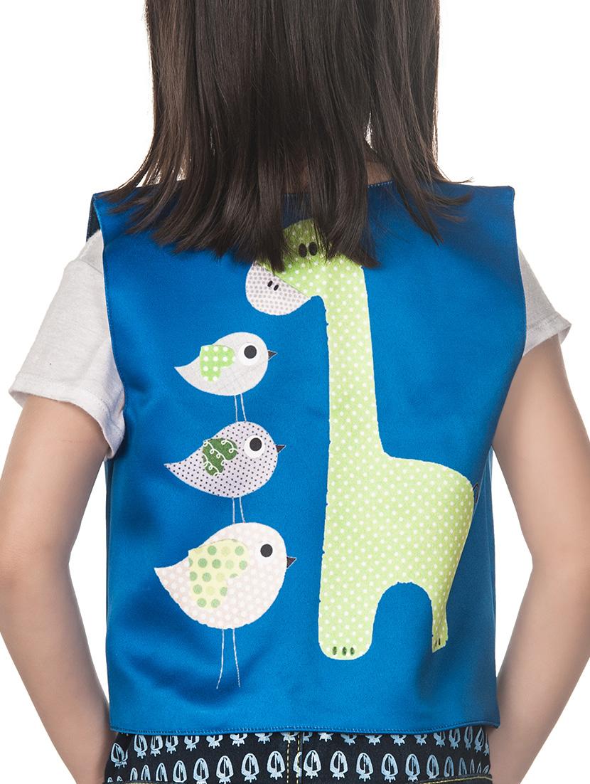 blue cotton blend waistcoat - 14674709 - Zoom Image - 3