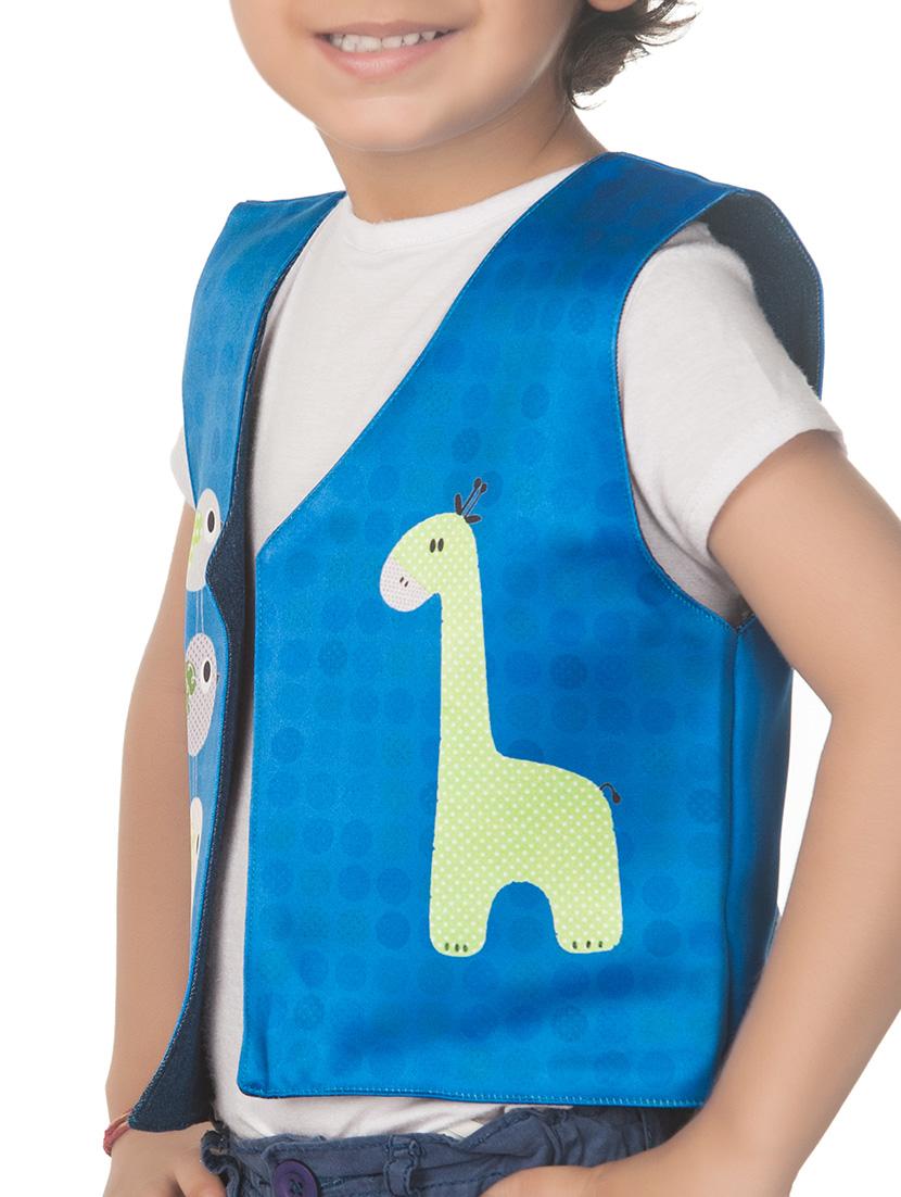 blue cotton blend waistcoat - 14674709 - Zoom Image - 5