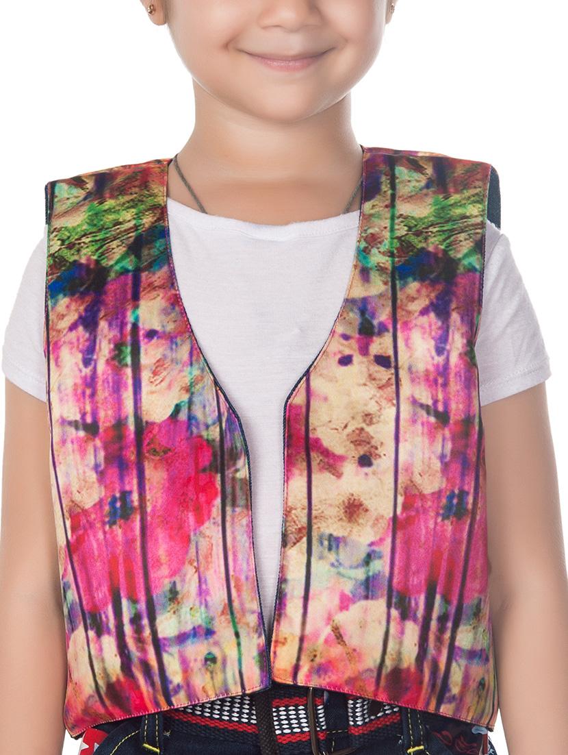 multi colored cotton blend waistcoat - 14674712 - Zoom Image - 1
