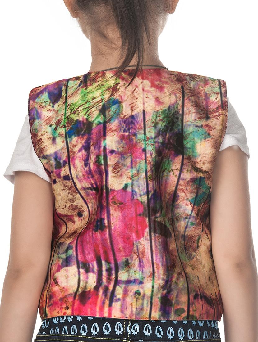 multi colored cotton blend waistcoat - 14674712 - Zoom Image - 3