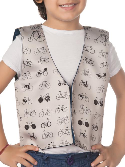 beige cotton blend waistcoat - 14674718 - Standard Image - 1
