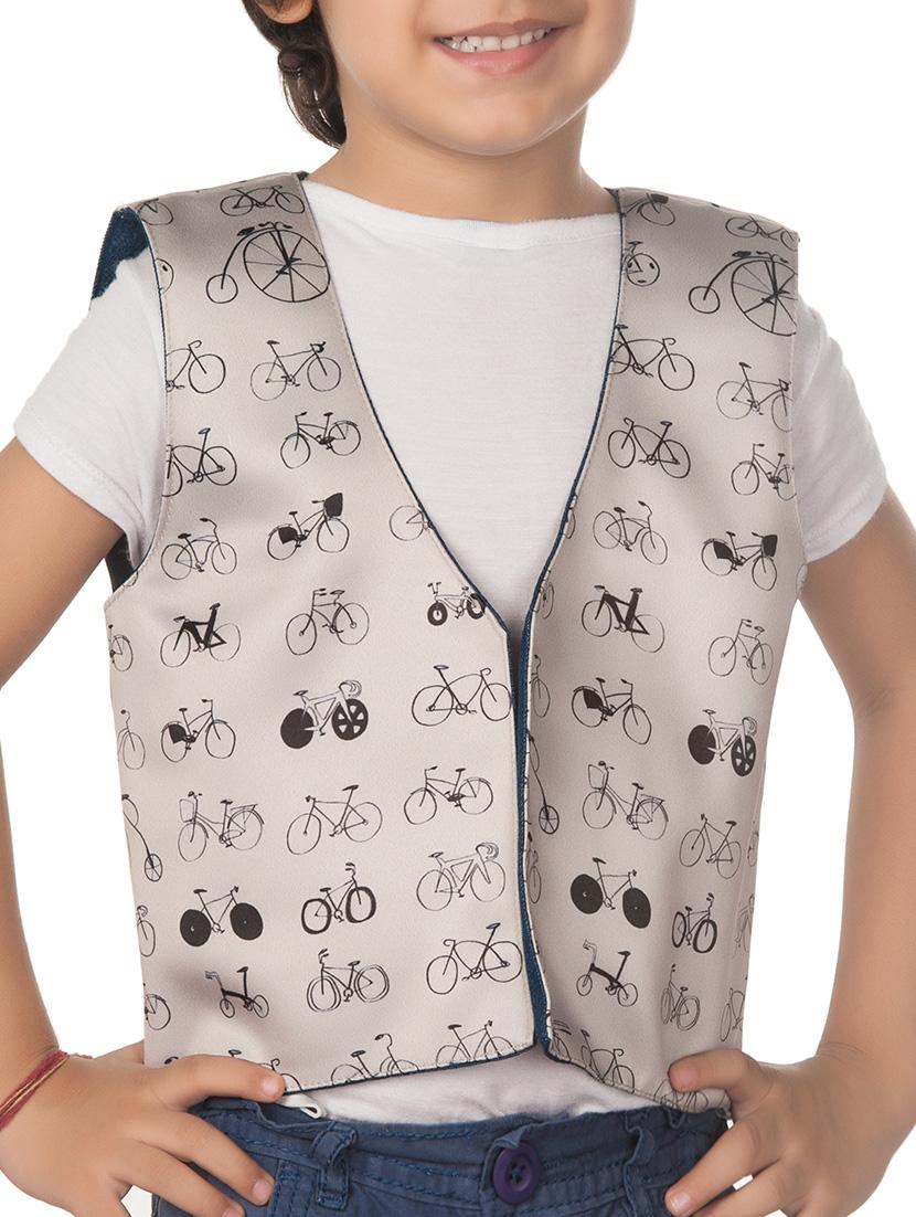 beige cotton blend waistcoat - 14674718 - Zoom Image - 1