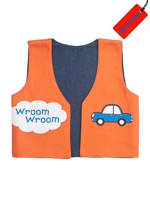 orange cotton blend reversible waistcoat - 14674721 - Standard Image - 1