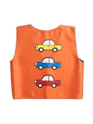 orange cotton blend reversible waistcoat - 14674721 - Standard Image - 2