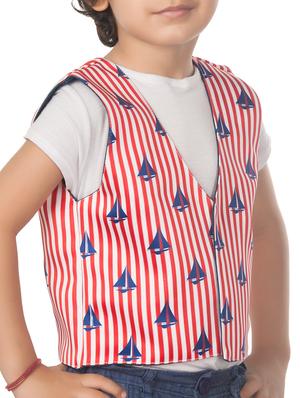 red cotton blend waistcoat - 14674723 - Standard Image - 2