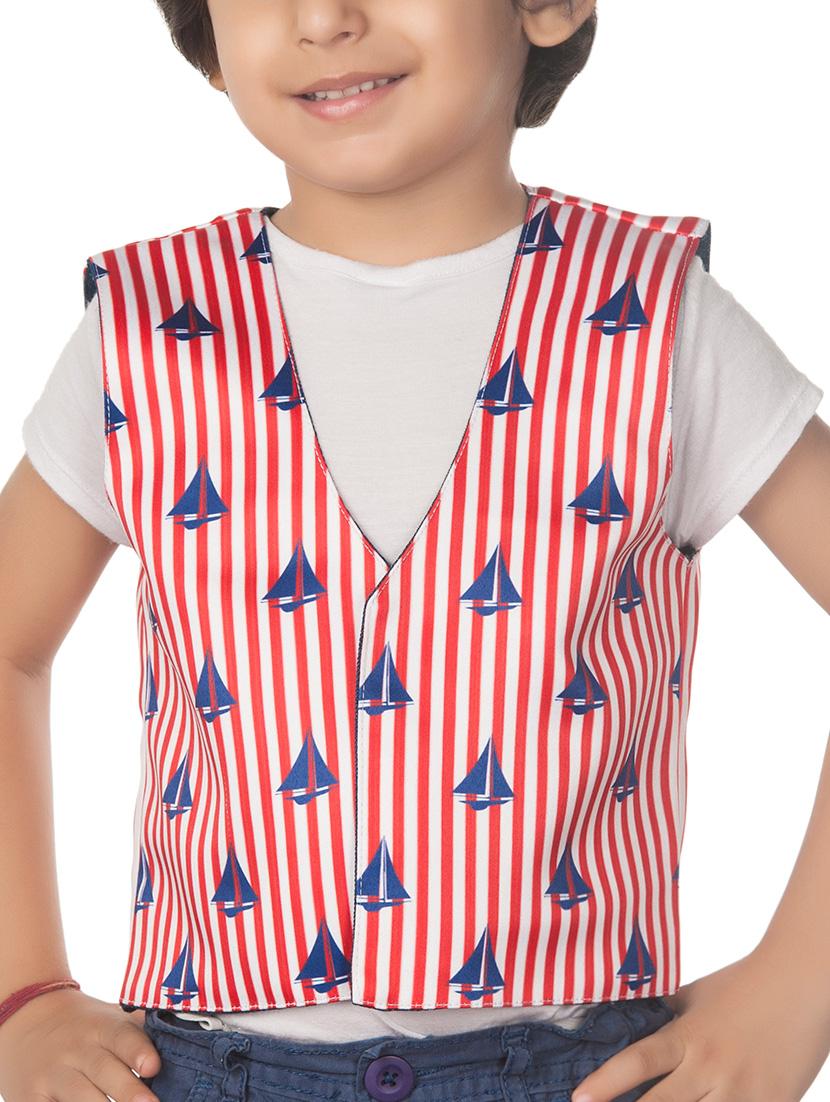 red cotton blend waistcoat - 14674723 - Zoom Image - 1