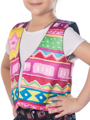 multi colored cotton blend waistcoat - 14674724 - Standard Image - 2