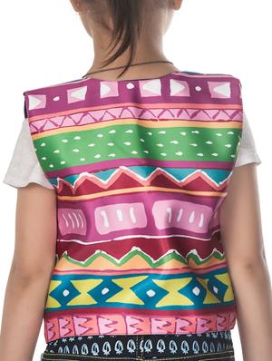 multi colored cotton blend waistcoat - 14674724 - Standard Image - 3