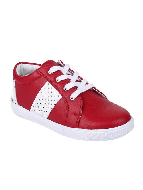 red leatherette sneaker - 14676403 - Standard Image - 1