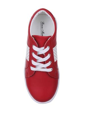 red leatherette sneaker - 14676403 - Standard Image - 4