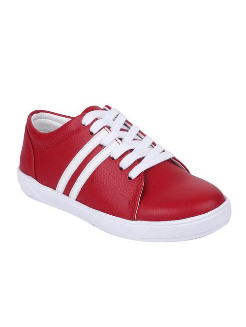 red leatherette sneaker - 14676404 - Standard Image - 1