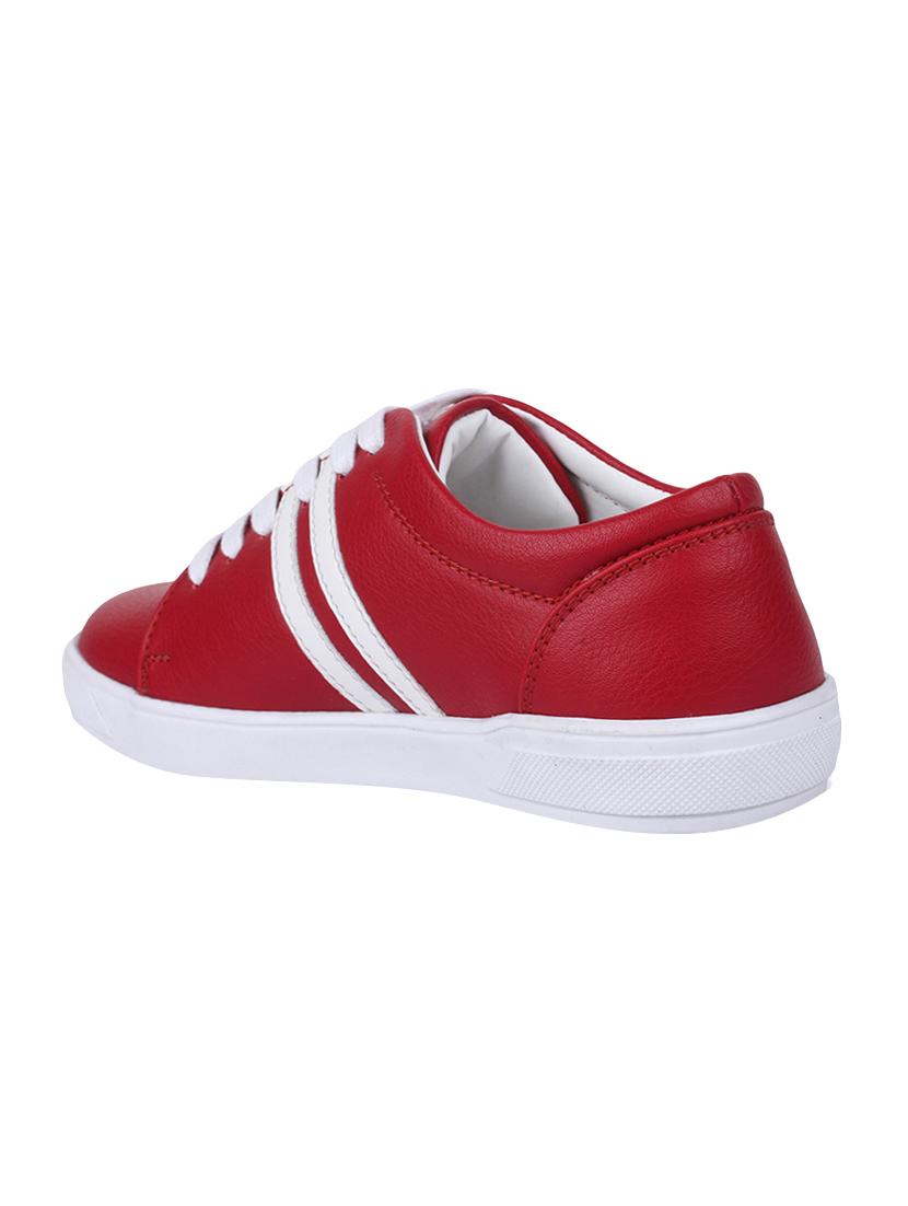 red leatherette sneaker - 14676404 - Zoom Image - 3