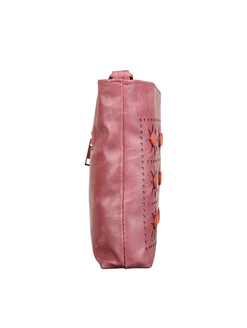pink leatherette regular sling bag - 14676521 - Zoom Image - 4