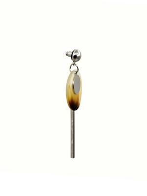 silver metal drop earrings - 14676923 - Standard Image - 2