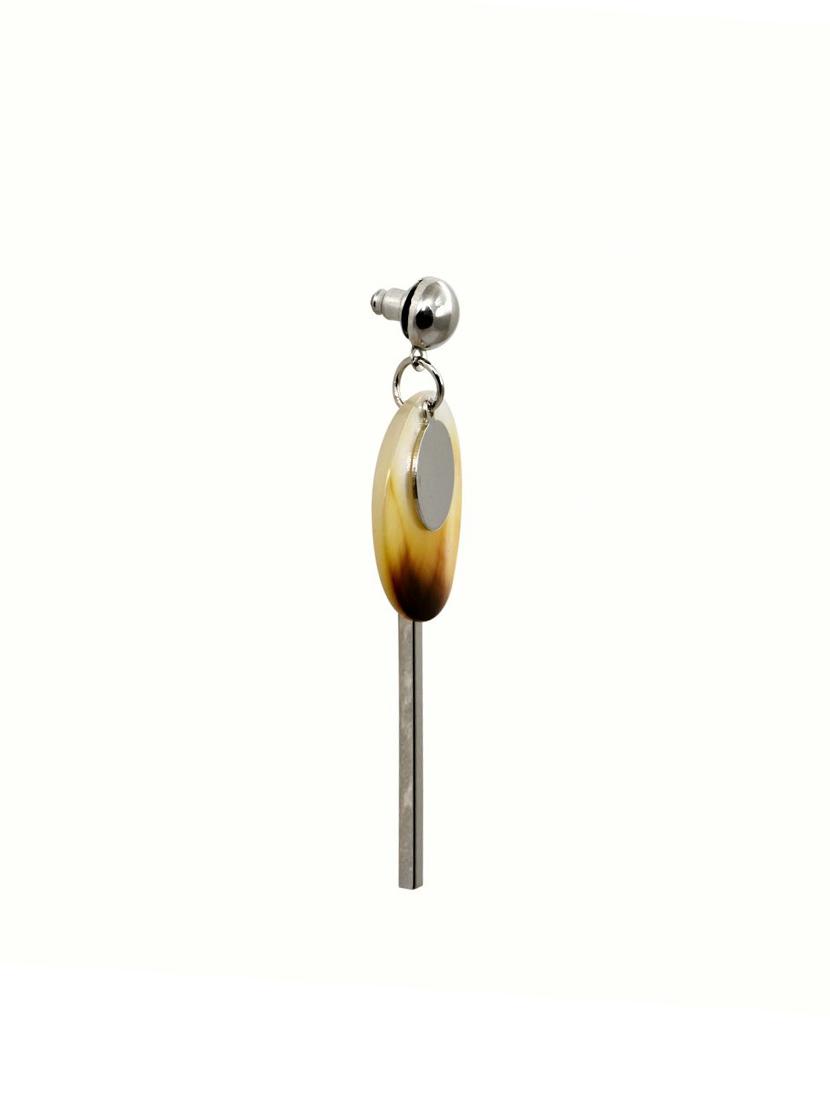 silver metal drop earrings - 14676923 - Zoom Image - 2