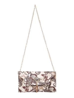 brown printed regular sling bag - 14677693 - Standard Image - 4