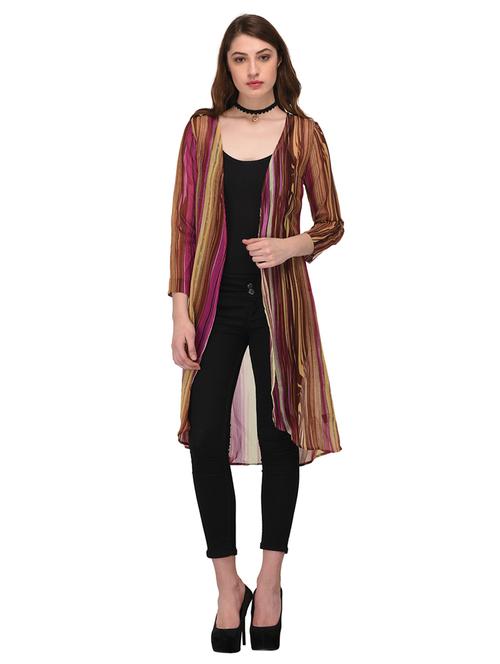 multi colored printed shrug - 14677884 - Standard Image - 1