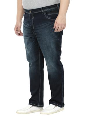 navy blue cotton plain jeans - 14679995 - Standard Image - 2
