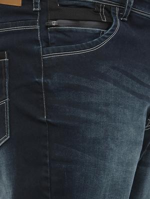navy blue cotton plain jeans - 14679995 - Standard Image - 4