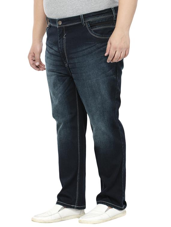 navy blue cotton plain jeans - 14679995 - Zoom Image - 2