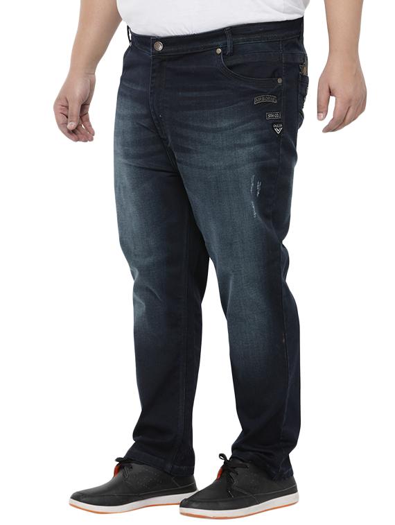 navy blue cotton plain jeans - 14679996 - Zoom Image - 2