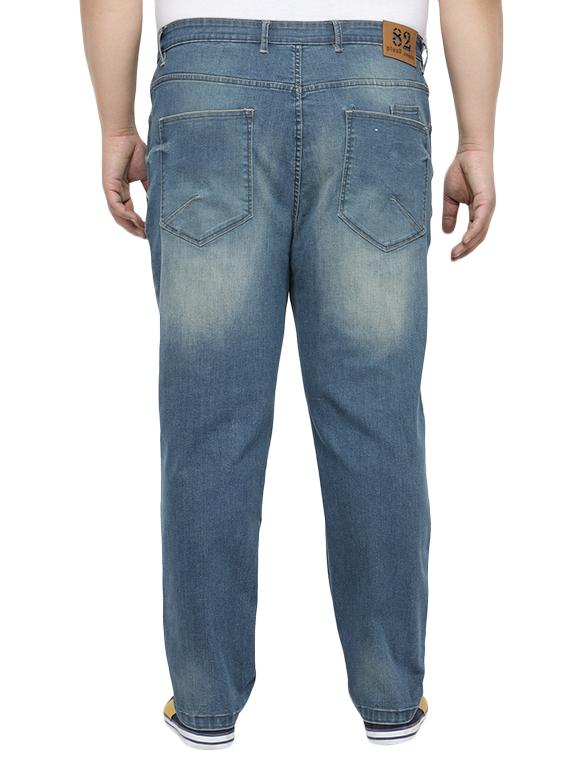 blue cotton plain jeans - 14679998 - Zoom Image - 3