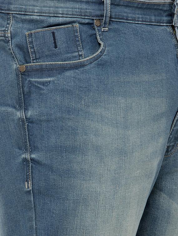 blue cotton plain jeans - 14679998 - Zoom Image - 4