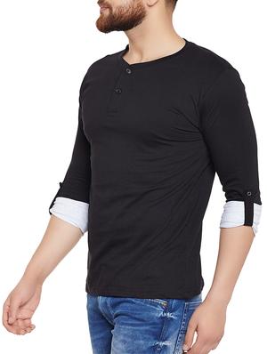 black cotton t-shirt - 14680359 - Standard Image - 2