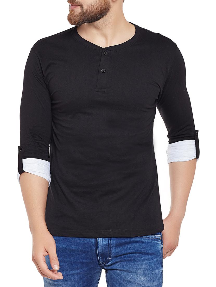 black cotton t-shirt - 14680359 - Zoom Image - 1