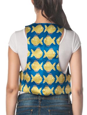 multi colored polyester waistcoat - 14680390 - Standard Image - 2