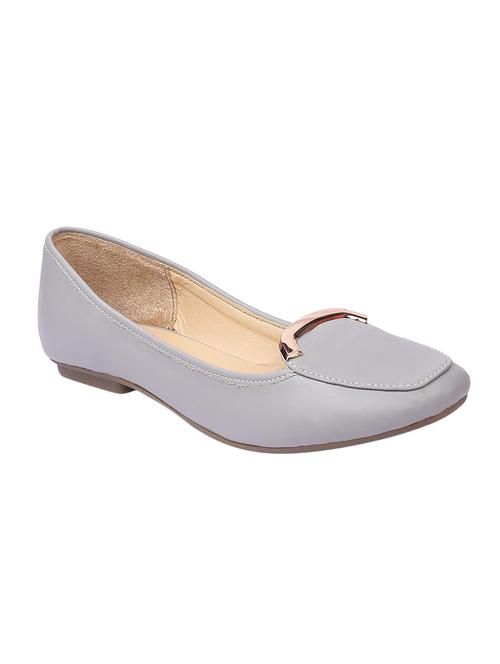 grey fabric slip on ballerina - 14680646 - Standard Image - 1