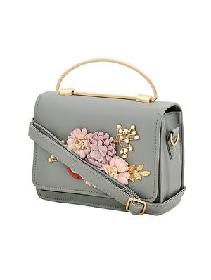 grey leatherette sling bag - 14680709 - Standard Image - 4