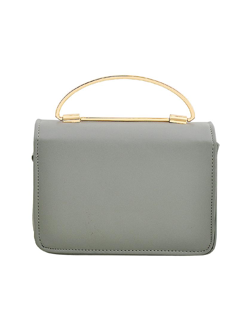 grey leatherette sling bag - 14680709 - Zoom Image - 2
