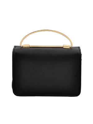 black leatherette sling bag - 14680711 - Standard Image - 2