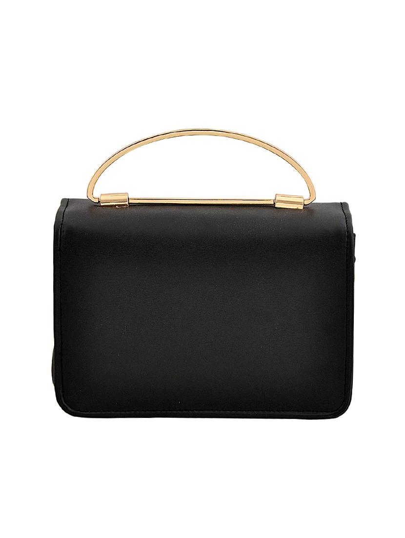 black leatherette sling bag - 14680711 - Zoom Image - 2