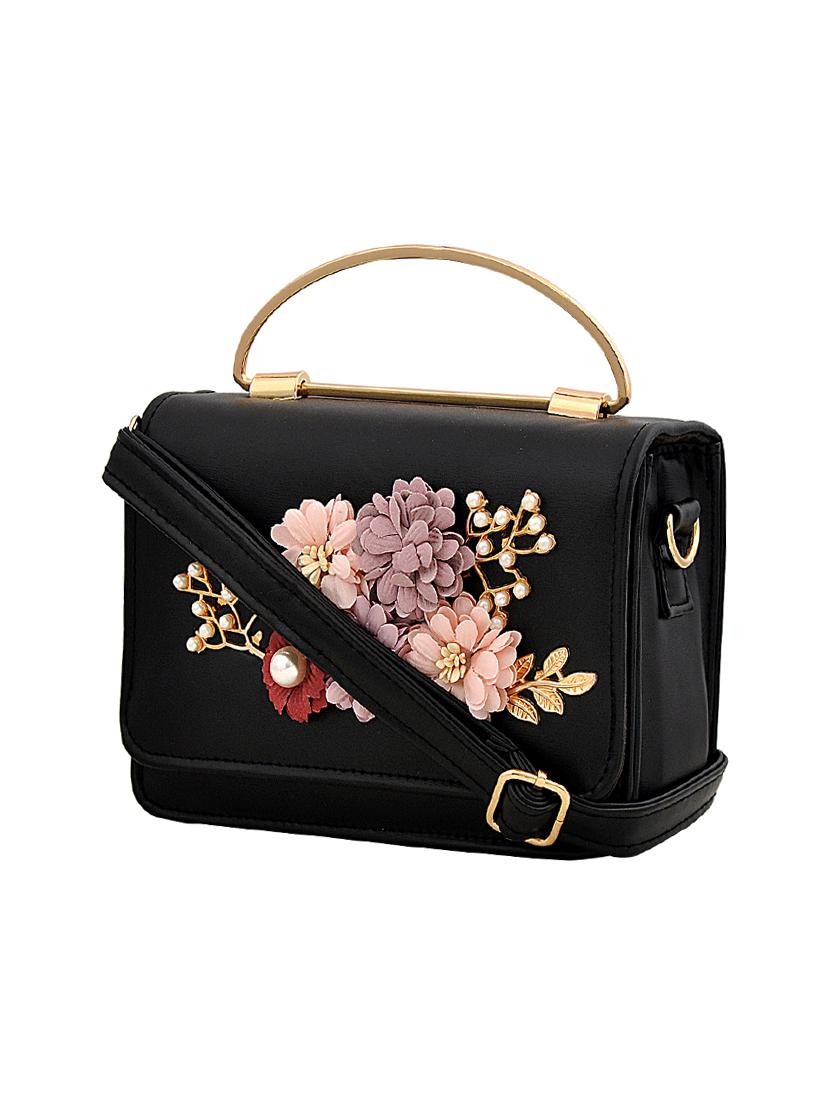 black leatherette sling bag - 14680711 - Zoom Image - 4