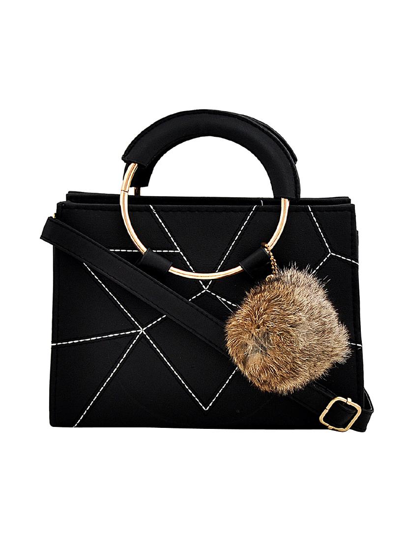 black leatherette handbag - 14680715 - Zoom Image - 1